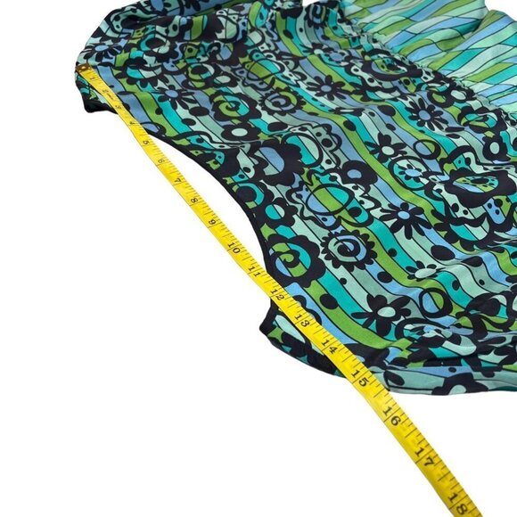 Bob Mackie Wearable Art Mod Silk Retro Funky  Ladies Blouse Size SMALL Bright - Picture 3 of 13